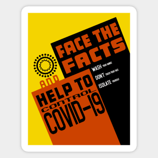 Face the Facts and Help to Control COVID-19 Sticker